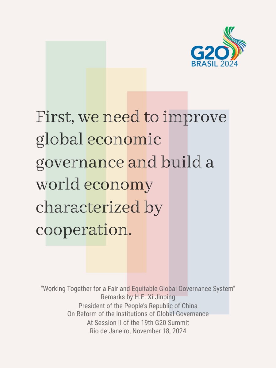 highlight: working together for fair, equitable global governance system